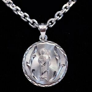 San Judas sterling silver Pendant